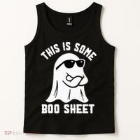 This Is Some Boo Sheet Ghost Retro Halloween Costume Tank Top thumb 2