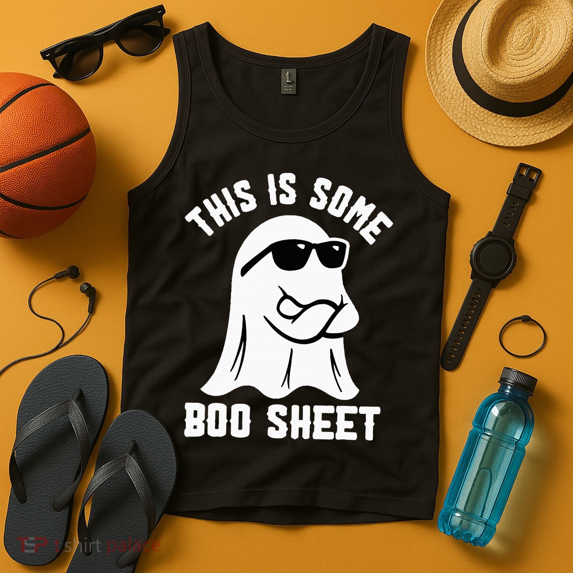 This Is Some Boo Sheet Ghost Retro Halloween Costume Tank Top
