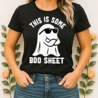 This Is Some Boo Sheet Ghost Retro Halloween Costume Women's T-Shirt thumb 2