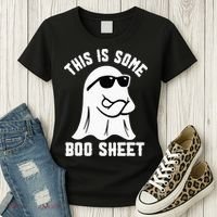This Is Some Boo Sheet Ghost Retro Halloween Costume Women's T-Shirt thumb 3