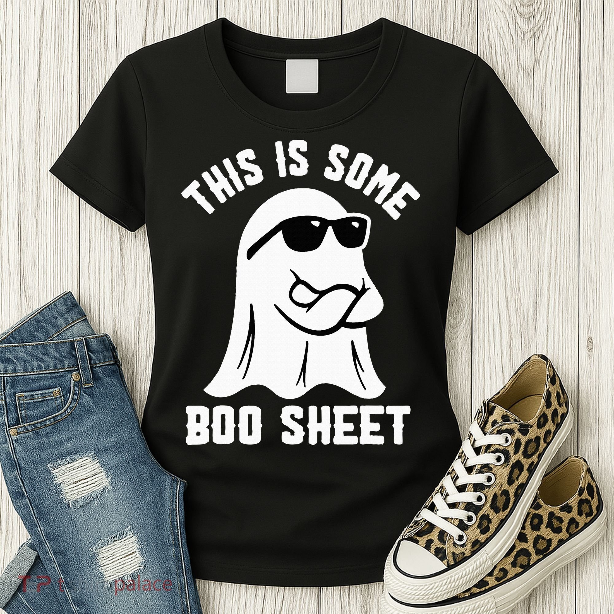 This Is Some Boo Sheet Ghost Retro Halloween Costume Women's T-Shirt