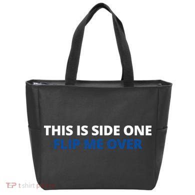This Is Side One Flip Me Over Tote Bag
