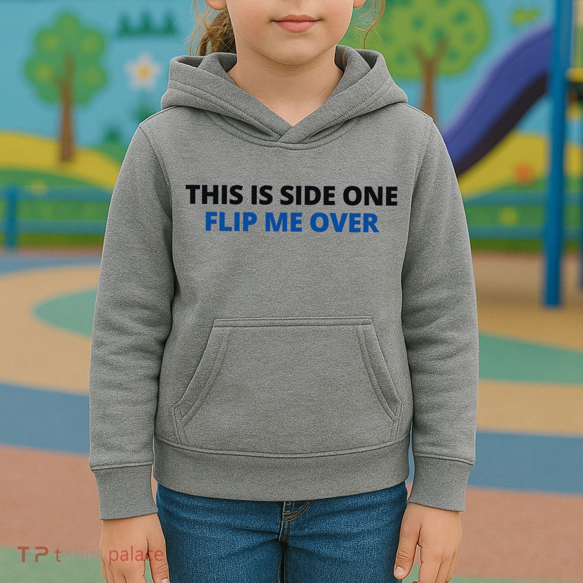 This Is Side One Flip Me Over Kids Hoodie