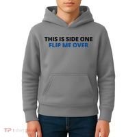 This Is Side One Flip Me Over Kids Hoodie thumb 4