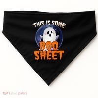 This Is Some Boo Sheet Funny Halloween Ghost USA-Made Doggie Bandana thumb 0