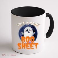 This Is Some Boo Sheet Funny Halloween Ghost Coffee Mug thumb 1