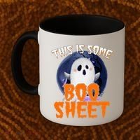 This Is Some Boo Sheet Funny Halloween Ghost Coffee Mug thumb 2