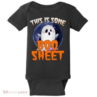 This Is Some Boo Sheet Funny Halloween Ghost Baby Bodysuit
