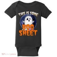 This Is Some Boo Sheet Funny Halloween Ghost Baby Bodysuit thumb 0