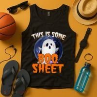 This Is Some Boo Sheet Funny Halloween Ghost Tank Top thumb 4