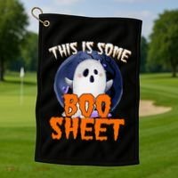 This Is Some Boo Sheet Funny Halloween Ghost Golf Towel thumb 1