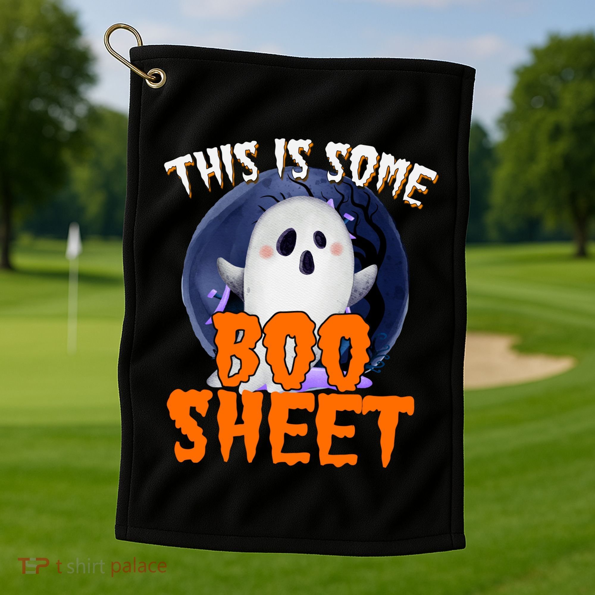 This Is Some Boo Sheet Funny Halloween Ghost Golf Towel