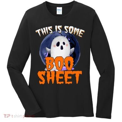 This Is Some Boo Sheet Funny Halloween Ghost Women's Long Sleeve Shirt