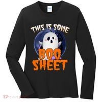 This Is Some Boo Sheet Funny Halloween Ghost Women's Long Sleeve Shirt thumb 0