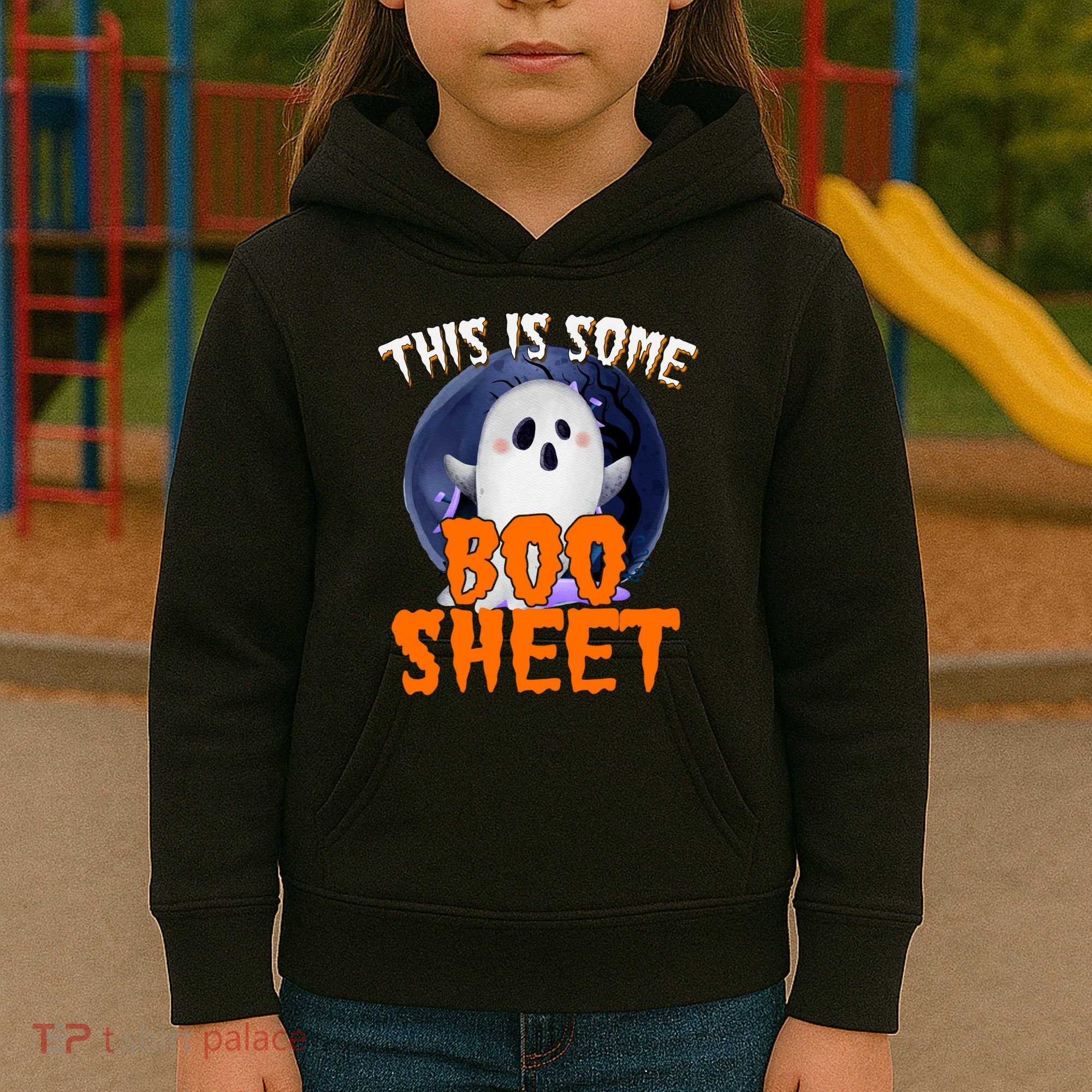 This Is Some Boo Sheet Funny Halloween Ghost Kids Hoodie