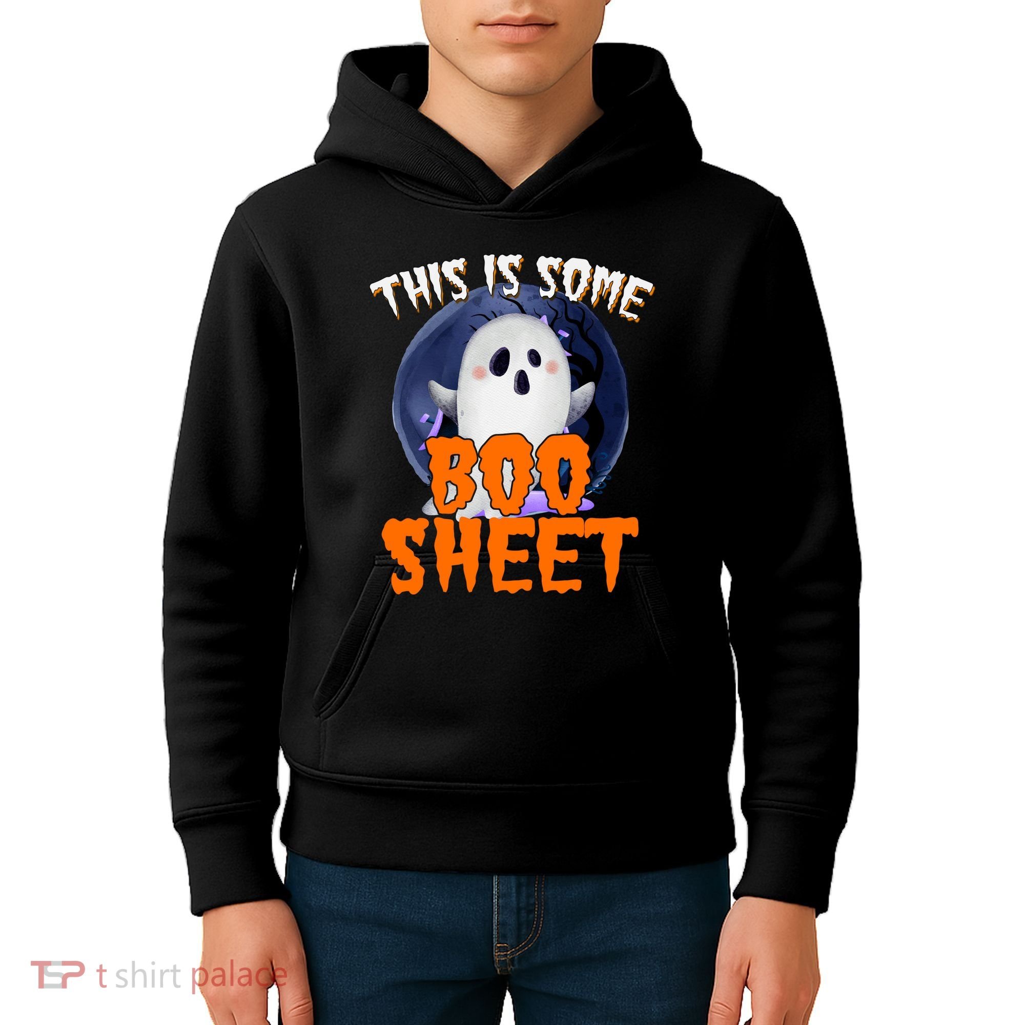 This Is Some Boo Sheet Funny Halloween Ghost Kids Hoodie