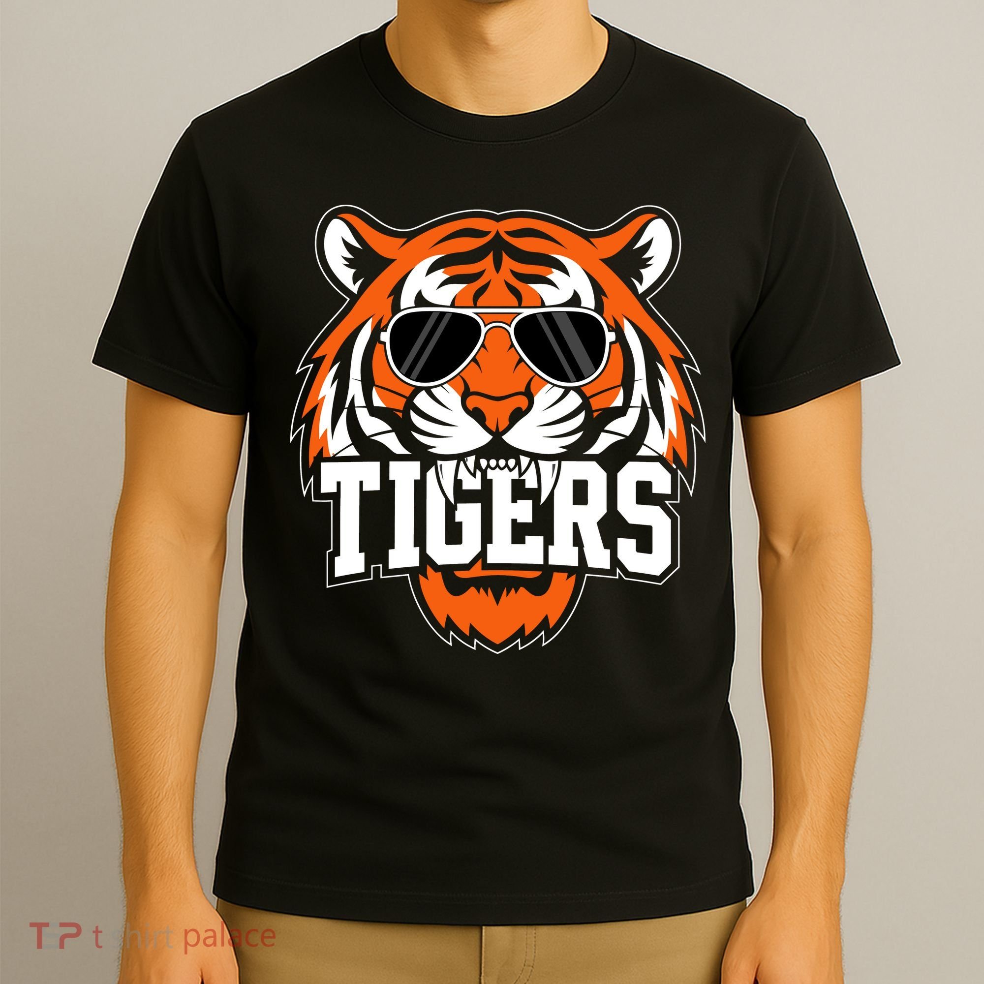 Tigers Inspirational Sports Fan Athletic Name T-Shirt
