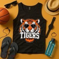 Tigers Inspirational Sports Fan Athletic Name Tank Top thumb 4