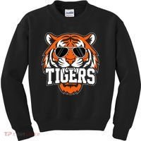 Tigers Inspirational Sports Fan Athletic Name Kids Sweatshirt thumb 0