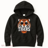Tigers Inspirational Sports Fan Athletic Name Kids Hoodie thumb 0
