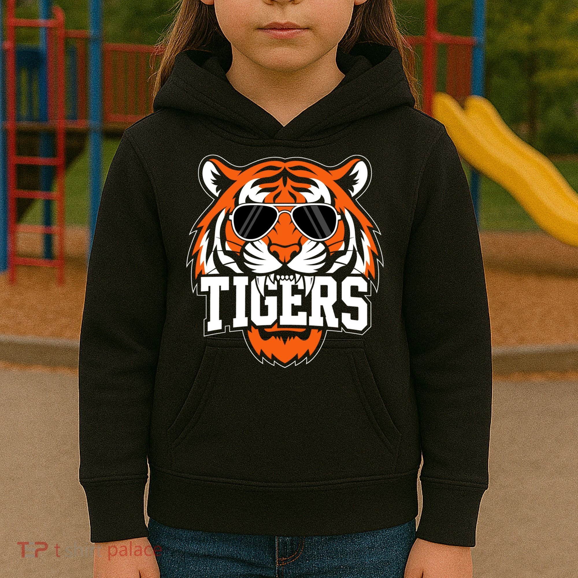 Tigers Inspirational Sports Fan Athletic Name Kids Hoodie