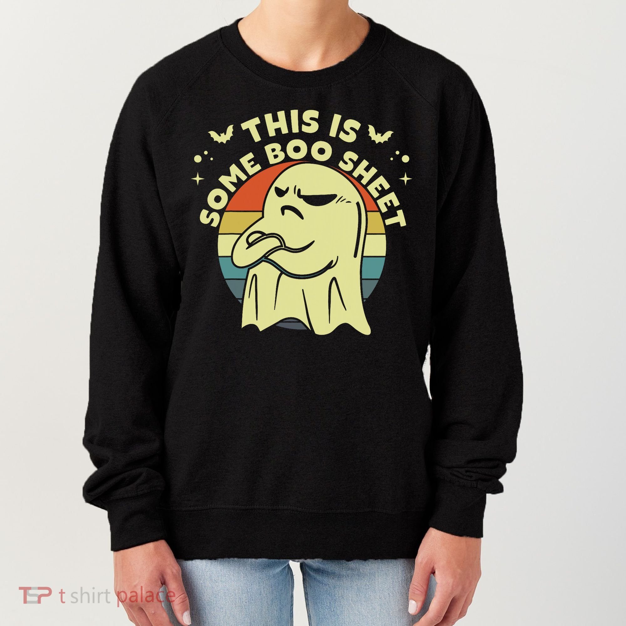 This Is Some Boo Sheet Ghost Halloween Costume Funny Women's Sweatshirt