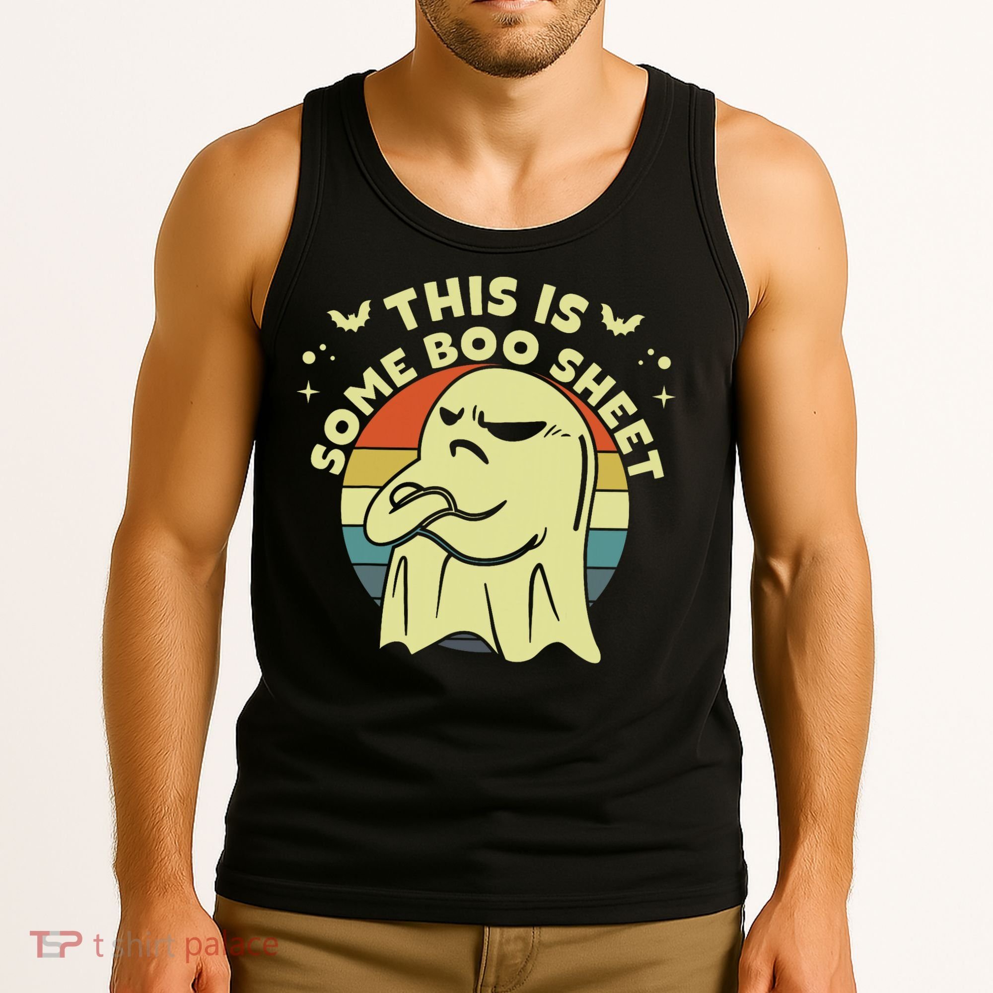 This Is Some Boo Sheet Ghost Halloween Costume Funny Tank Top