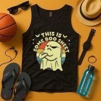 This Is Some Boo Sheet Ghost Halloween Costume Funny Tank Top thumb 4