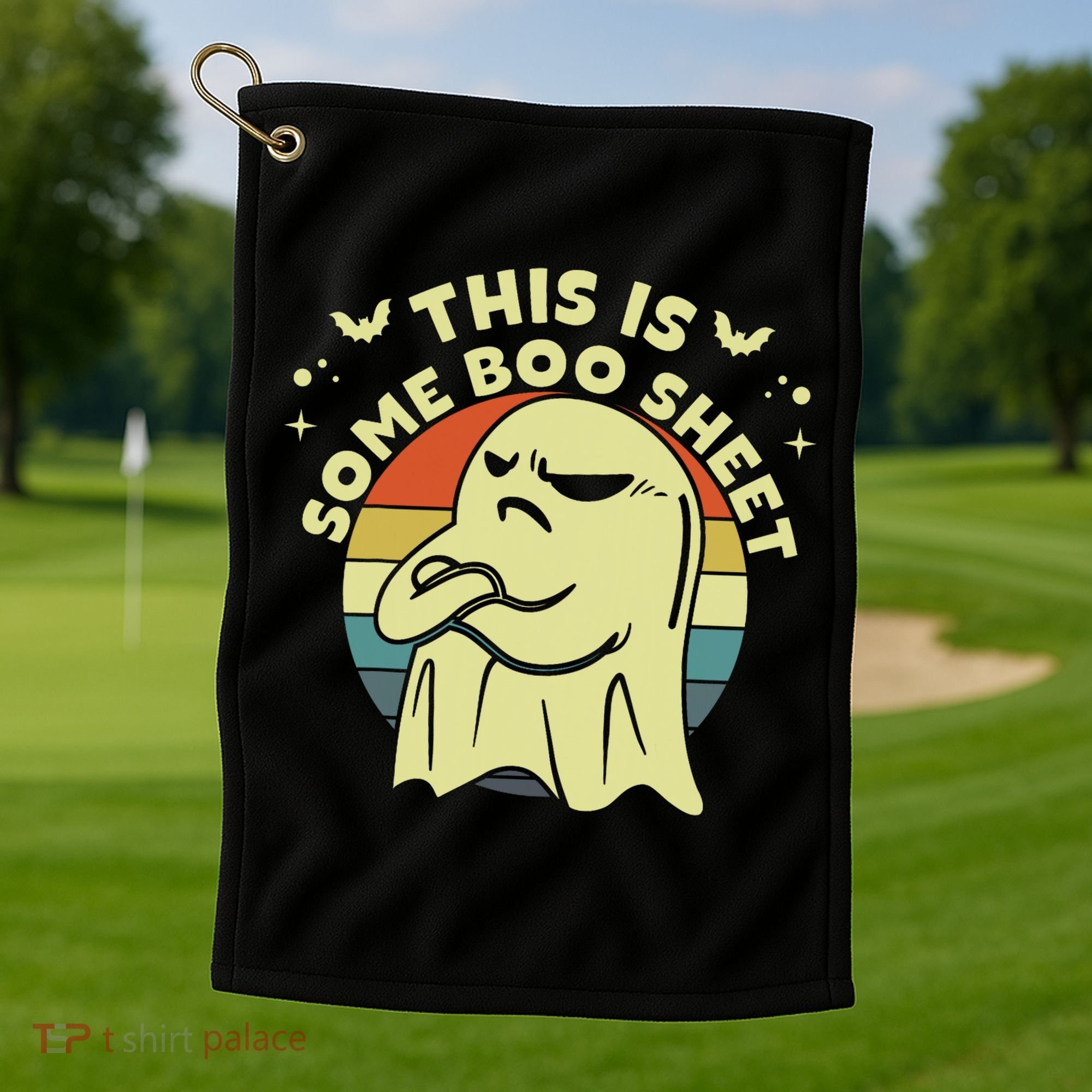 This Is Some Boo Sheet Ghost Halloween Costume Funny Golf Towel