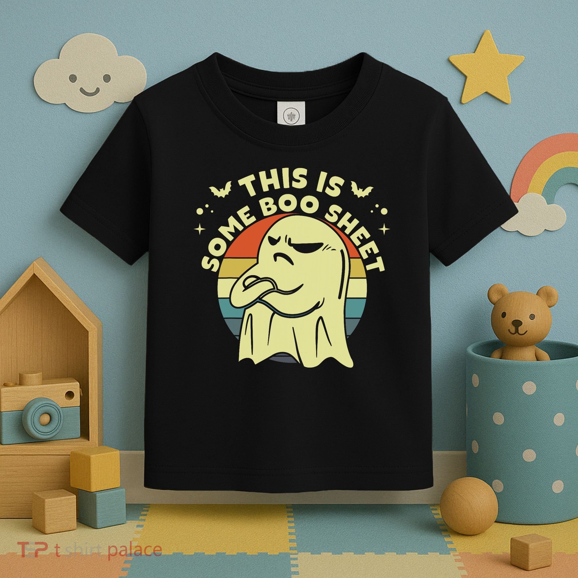 This Is Some Boo Sheet Ghost Halloween Costume Funny Toddler T-Shirt