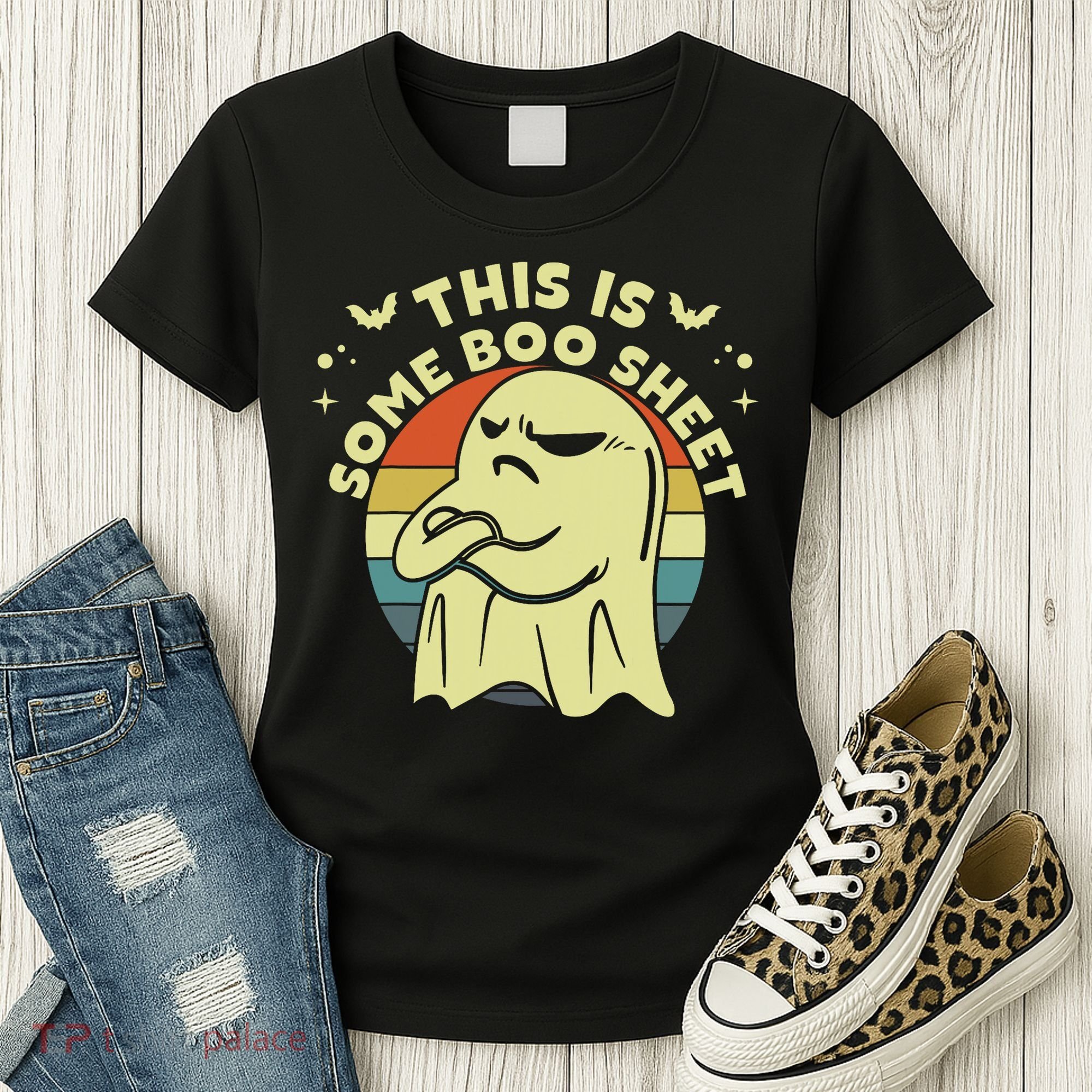 This Is Some Boo Sheet Ghost Halloween Costume Funny Women's T-Shirt