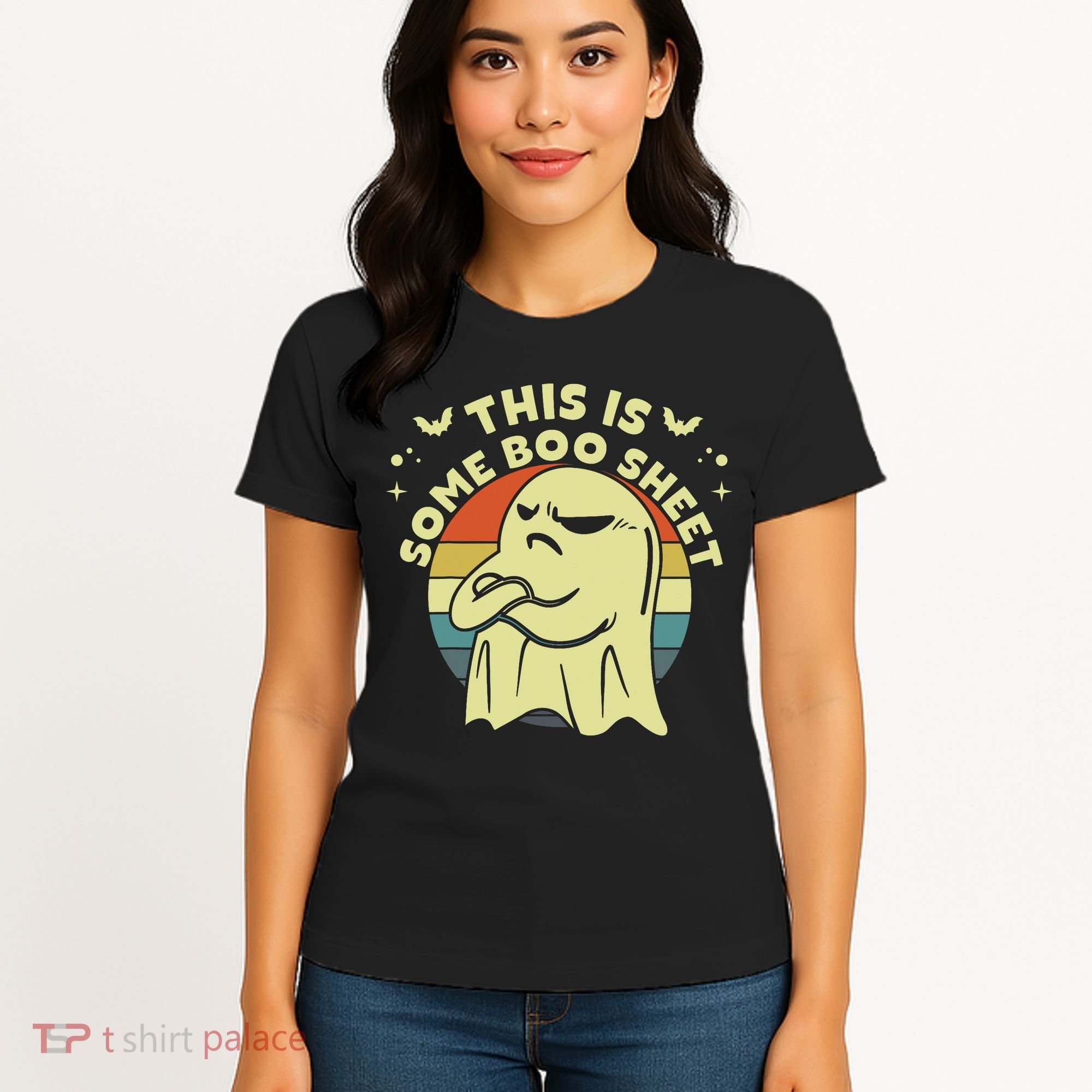 This Is Some Boo Sheet Ghost Halloween Costume Funny Women's T-Shirt