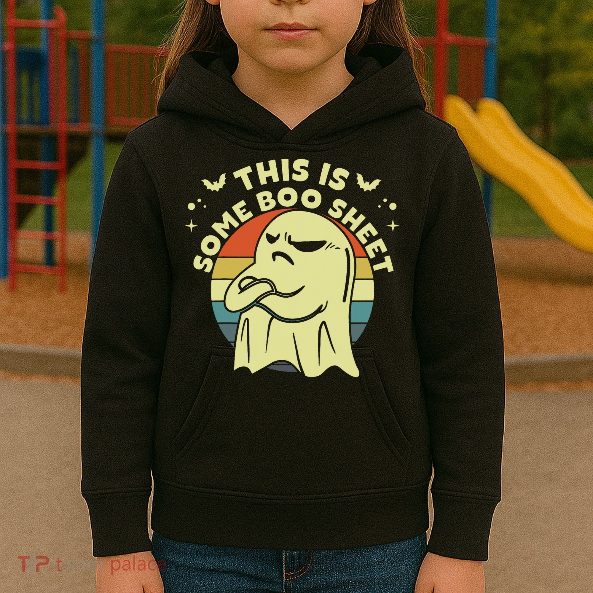 This Is Some Boo Sheet Ghost Halloween Costume Funny Kids Hoodie