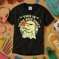 This Is Some Boo Sheet Ghost Halloween Costume Funny Kids T-Shirt thumb 3