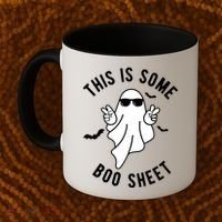 This Is Some Boo Sheet Ghost Funny Halloween Coffee Mug thumb 2