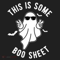 This Is Some Boo Sheet Ghost Funny Halloween Beanie thumb 2