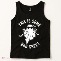 This Is Some Boo Sheet Ghost Funny Halloween Tank Top thumb 2