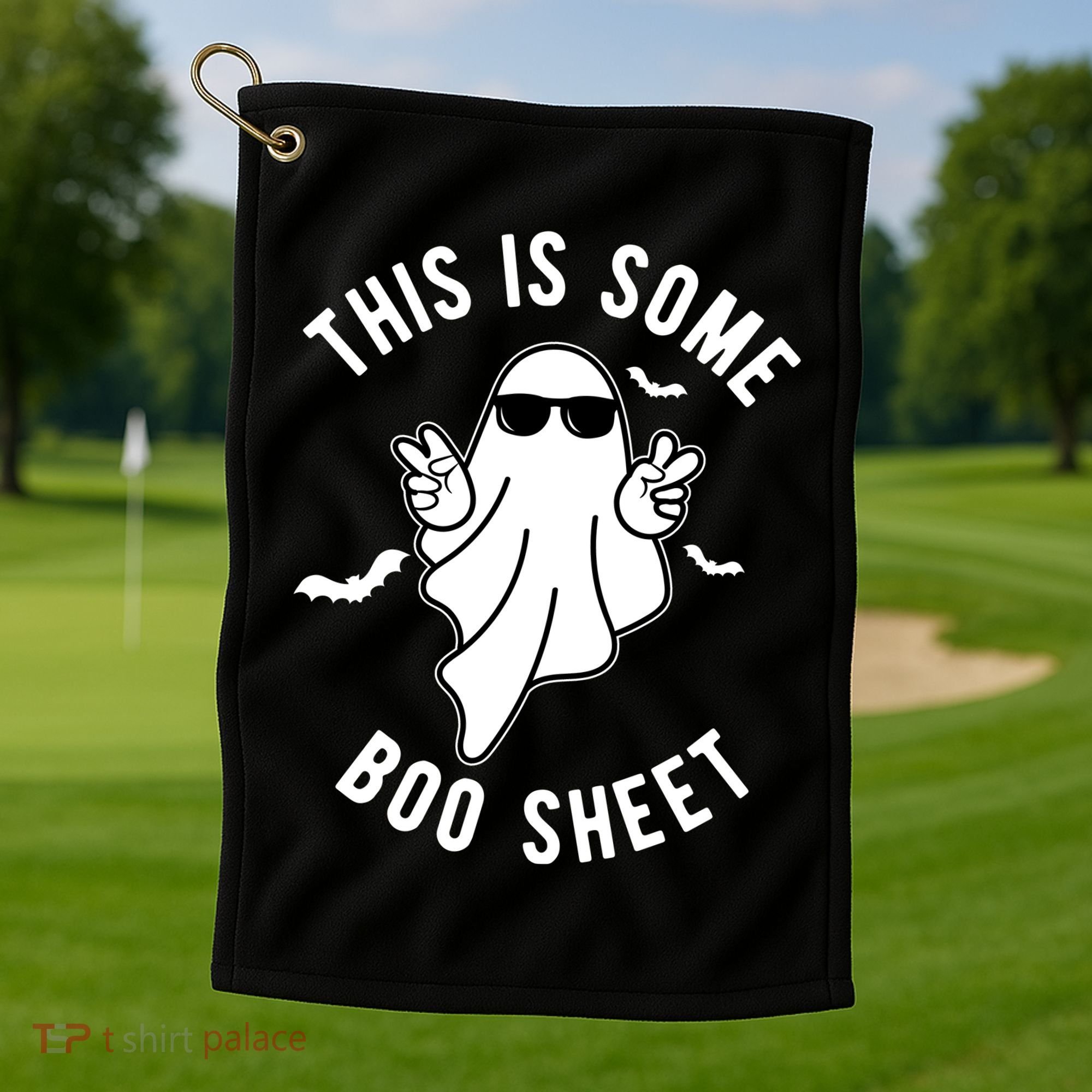 This Is Some Boo Sheet Ghost Funny Halloween Golf Towel