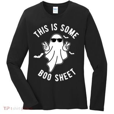 This Is Some Boo Sheet Ghost Funny Halloween Women's Long Sleeve Shirt