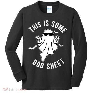 This Is Some Boo Sheet Ghost Funny Halloween Kids Long Sleeve Shirt