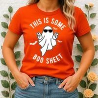 This Is Some Boo Sheet Ghost Funny Halloween Women's T-Shirt thumb 2