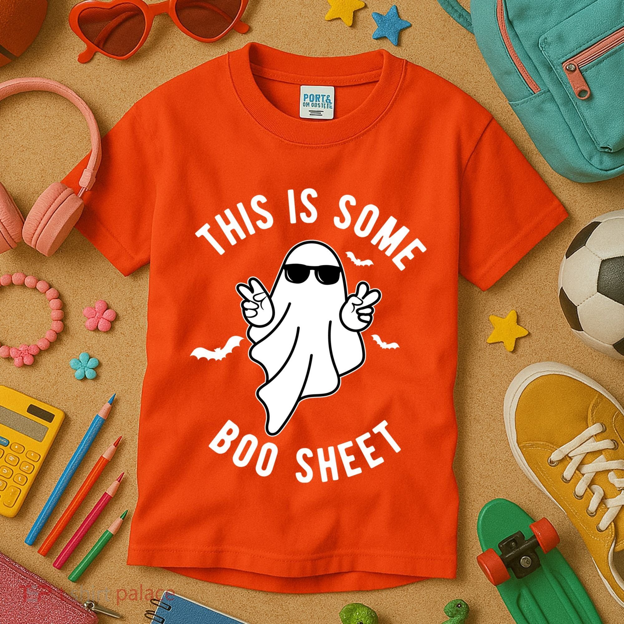 This Is Some Boo Sheet Ghost Funny Halloween Kids T-Shirt