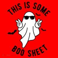 This Is Some Boo Sheet Ghost Funny Halloween Santa Hat thumb 1