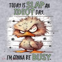 Today Is Slap An Idiot Day IM Gonna Be Busy Women's Sweatshirt thumb 2