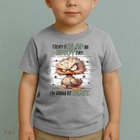 Today Is Slap An Idiot Day IM Gonna Be Busy Toddler T-Shirt thumb 2
