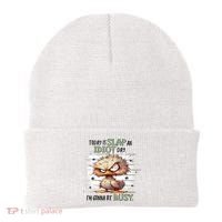 Today Is Slap An Idiot Day IM Gonna Be Busy Beanie thumb 0