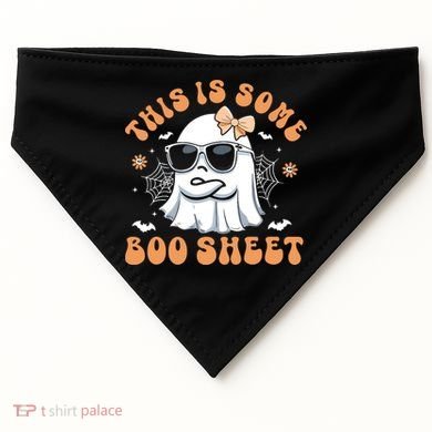 This Is Some Boo Sheet Cute Ghost Halloween USA-Made Doggie Bandana