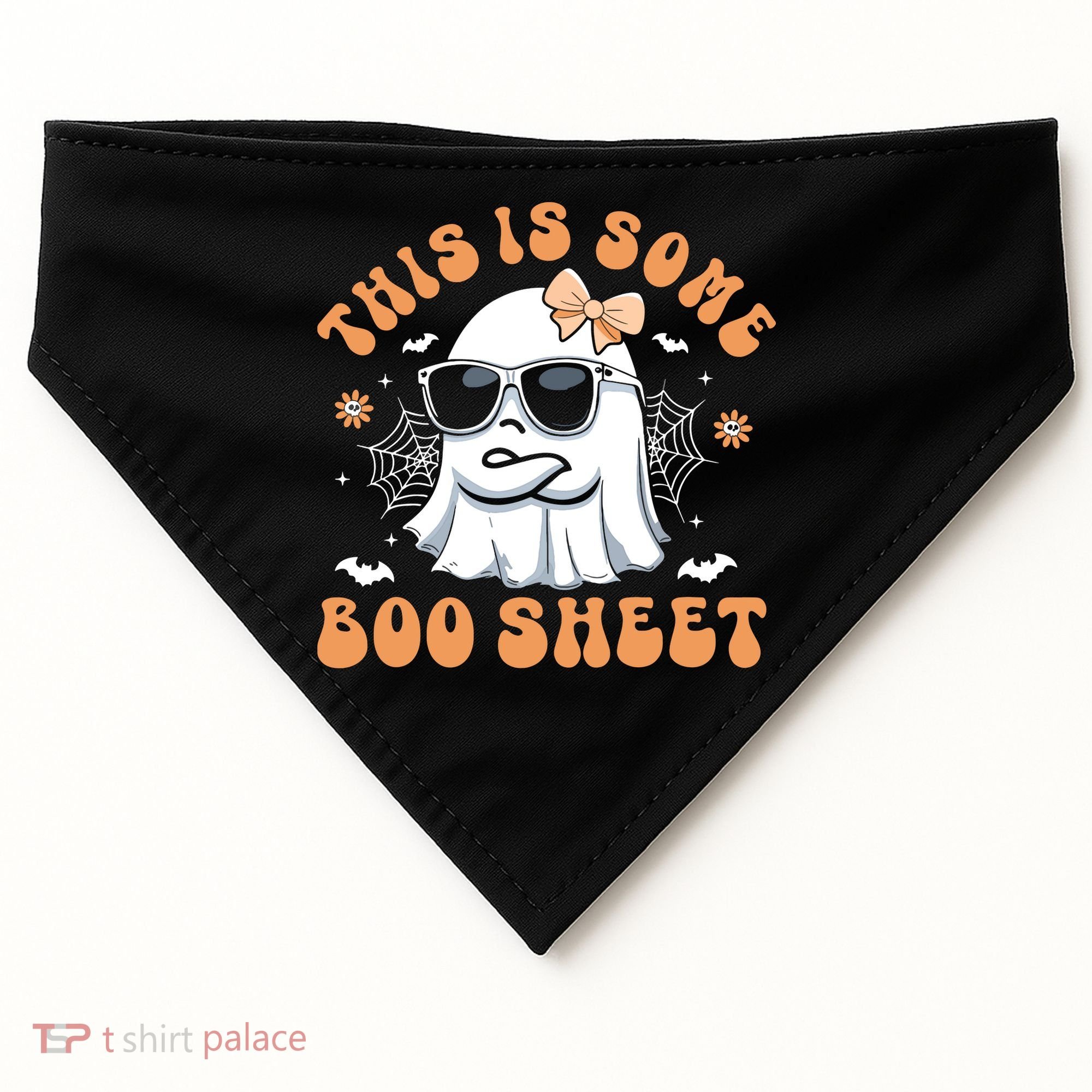 This Is Some Boo Sheet Cute Ghost Halloween USA-Made Doggie Bandana