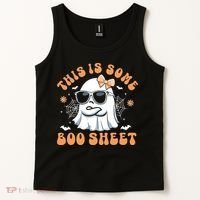 This Is Some Boo Sheet Cute Ghost Halloween Tank Top thumb 2