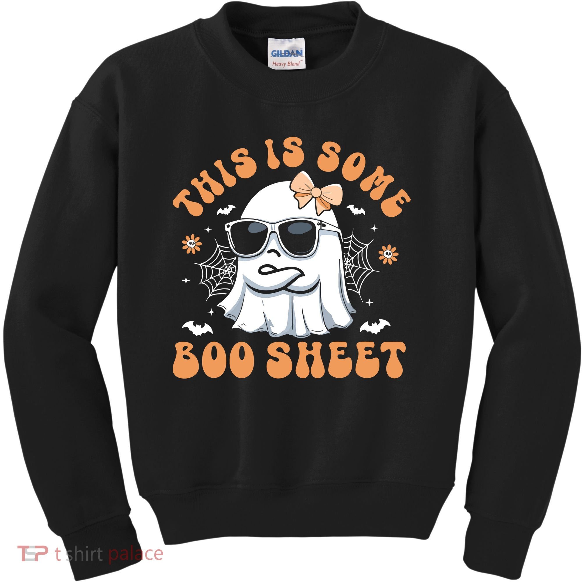 This Is Some Boo Sheet Cute Ghost Halloween Kids Sweatshirt